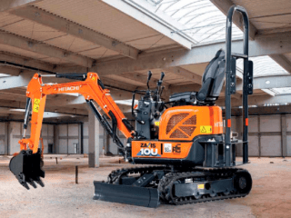 Hitachi ZX10U-6 minikaivinkone työmaalla