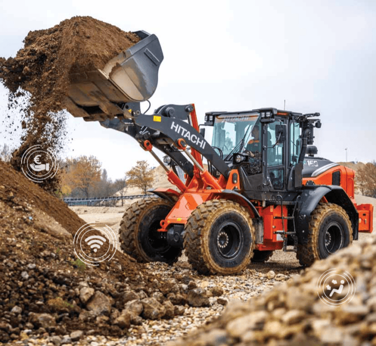 Hitachi ZW160‑7 pyöräkuormaaja työmaalla
