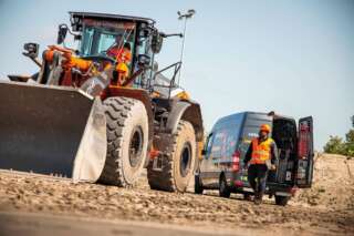 Hitachi ZW310-7 pyöräkuormaaja työmaalla