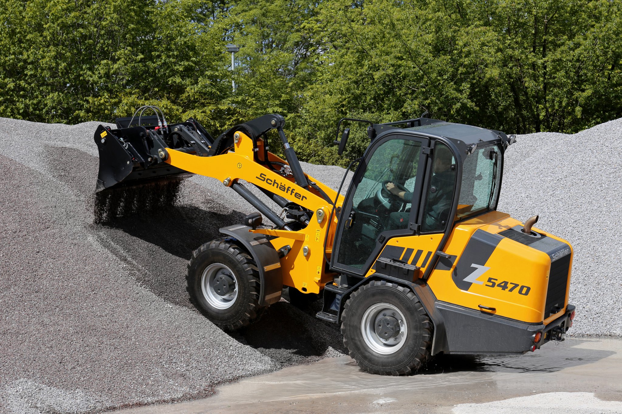 Schäffer 5470 Z materiaalinkäsittelyssä työmaalla