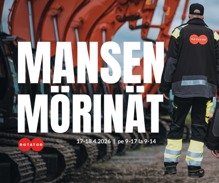 Mansen Mörinät 2026 tapahtuma – Rotatorin koneita esillä